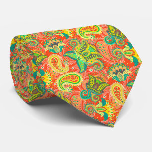 Corbata Adorable patrón de paisley continuo y colorido