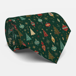 Corbata Adorno de Navidad Moderno de Mitad de Siglo Retro 