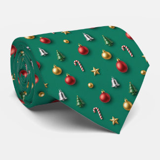 Corbata Adornos de árbol de Navidad y bastón de caramelo v