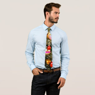 Corbata Adornos Navideños Coloridos Vintage