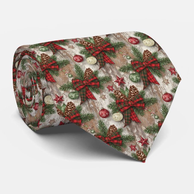 Corbata Adornos Navideños Rústicos Cintas Festivas  (Enrollado)