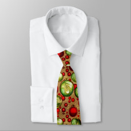 Corbata Adornos rojos y verdes