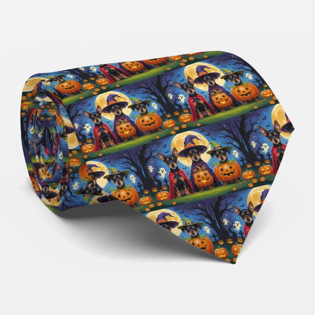 Corbata Affenpinscher Dogs Pumpkin Halloween Funny (Enrollado)