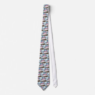 Corbata Afiche de viaje de las banderas de la oración del 