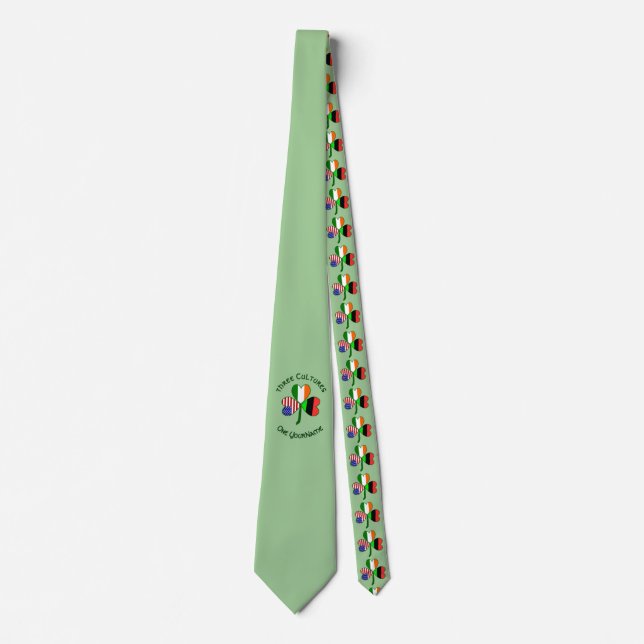 Corbata African American Flag Shamrock (Anverso)