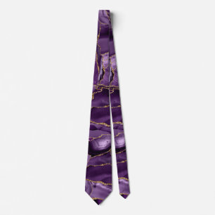 Corbata Agante purpurina púrpura y dorado
