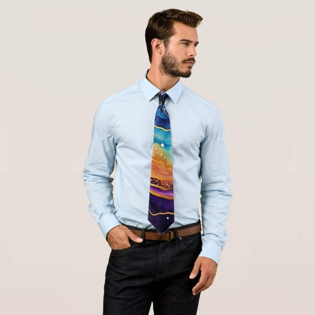 Corbata Agate Art Neck Tie (In situ)