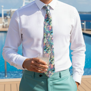 Corbata Agate de cuello para Purpurina azul y oro verde az