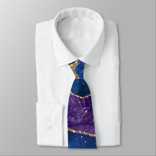 Corbata Agate galaxy con oro