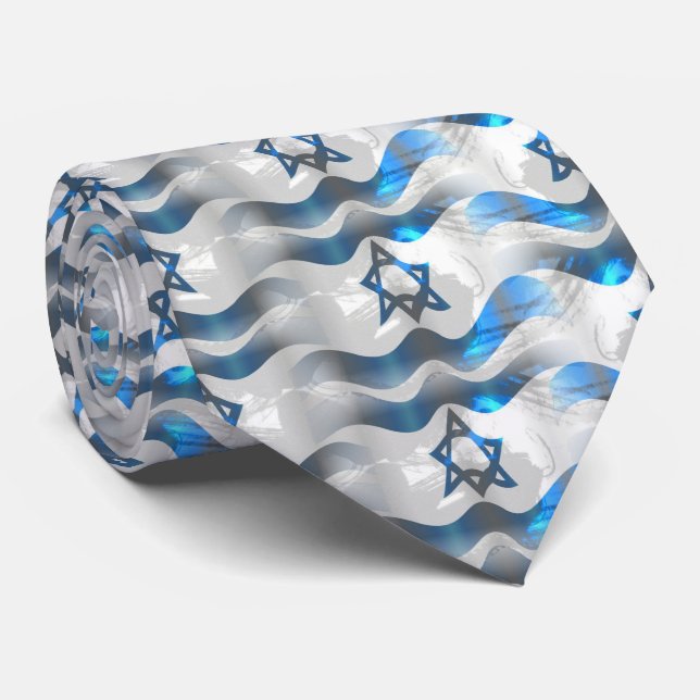 Corbata Agite su bandera israelí (Enrollado)