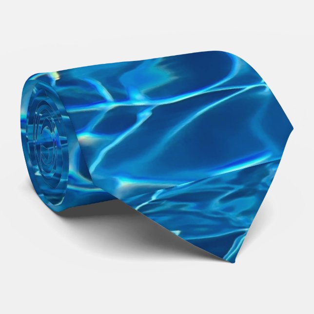 Corbata Agua de la piscina azul oscura (Enrollado)