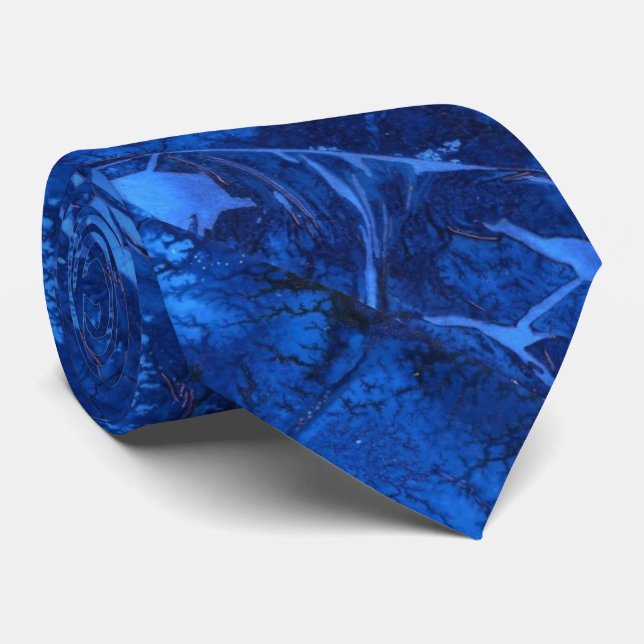 Corbata "Aguas profundas #5" Resumen Diseño (Enrollado)