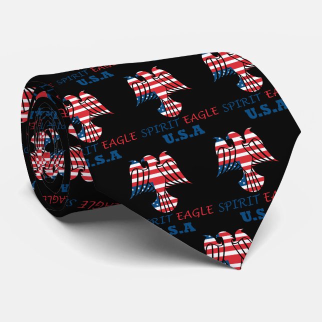 Corbata águila espiritual bandera de EE. UU. (Enrollado)