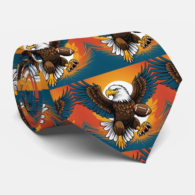 Corbata Águilas Deportivas Necktie Fútbol Americano (Enrollado)