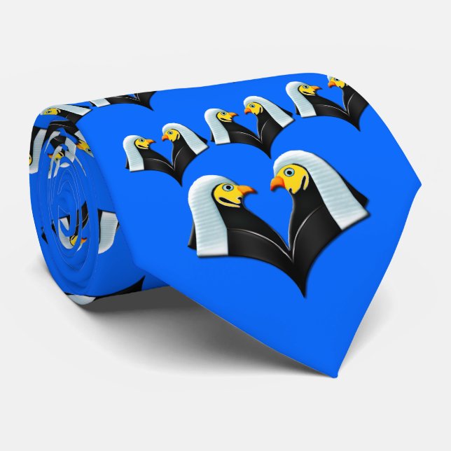 Corbata Águilas legales sobre el azul real (Enrollado)