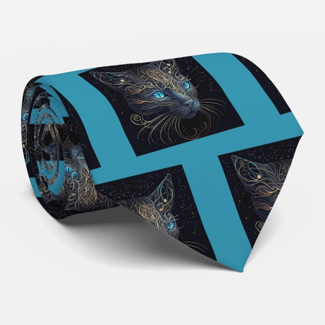 Corbata Agujero negro para pintar gato (Enrollado)