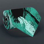 Corbata Agujero negro Verde azulado del cuello del camufla<br><div class="desc">La corbata masculina presenta un moderno patrón de camuflaje en verde azulado, aqua y negro. MÁS diseños en la tienda. Guay para la oficina, una noche en la ciudad, un boda, para el novio o novio o dar como regalo a tu esposo, papá, hermano o mejor amigo. ¡Hagan una declaración!...</div>