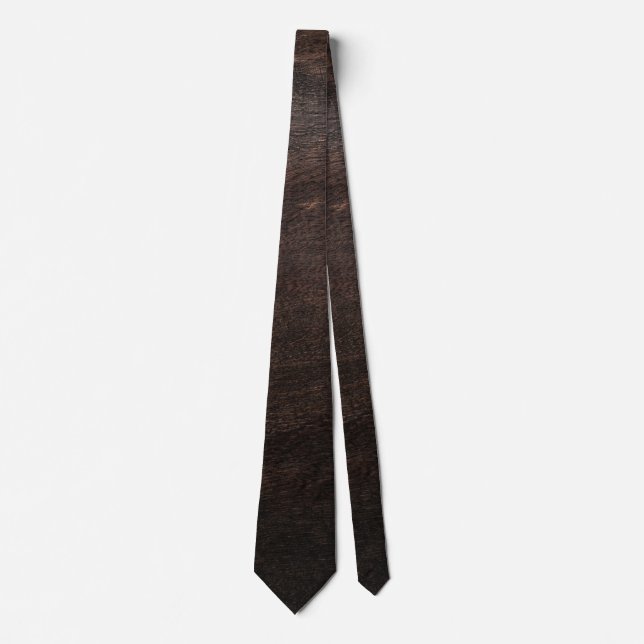 Corbata Agujero oscuro de cuello de madera marrón (Anverso)