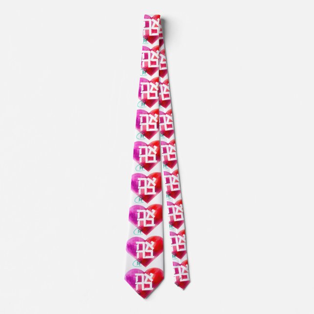 Corbata Ahava Heart Art Necktie (Anverso)