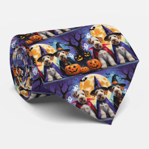 Corbata Airedale Terrier Perros Calabaza Halloween Funny