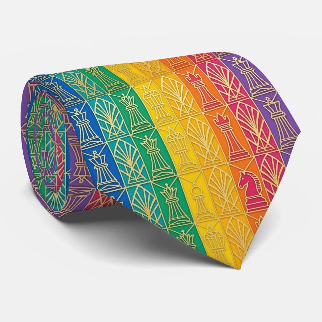 Corbata Ajedrez Faux Seda | Juego de Ajedrez de Lujo para  (Enrollado)
