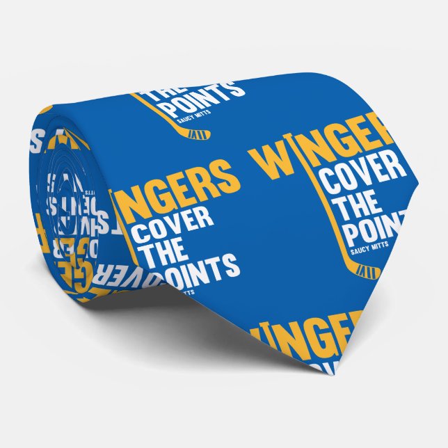 Corbata Alas De Hockey Cubren Los Puntos (Enrollado)