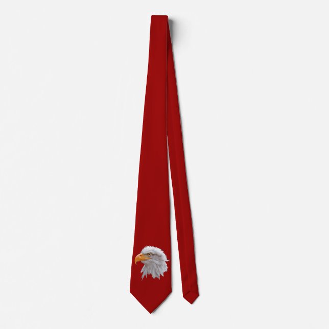 Corbata Alaskan Bald Eagle Doble Cara (Rojo) (Anverso)