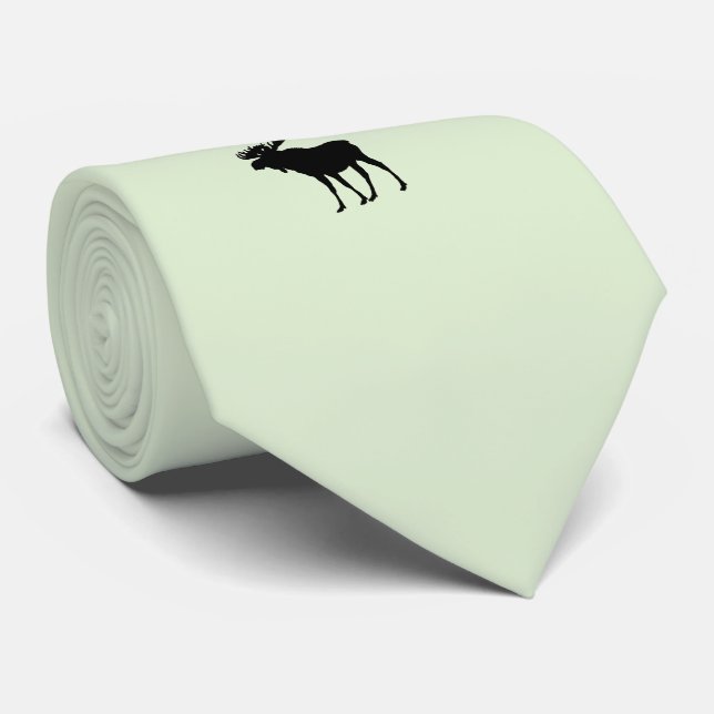 Corbata Alces de Bull en pálido - lazo verde (Enrollado)