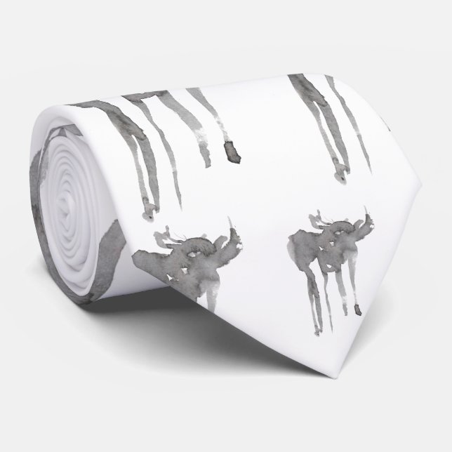 Corbata Alces de la tinta (Enrollado)