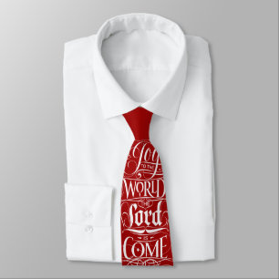 Corbata Alegría por la caligrafía mundial de Navidades cri