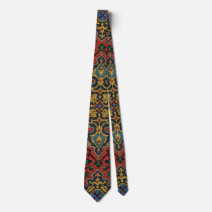 Corbata Alfombra Persa Clásica Roja Azul