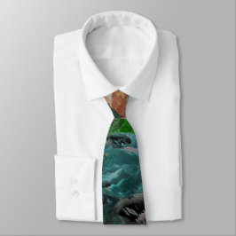 Corbata Algas ou corais do mar com efeito onda