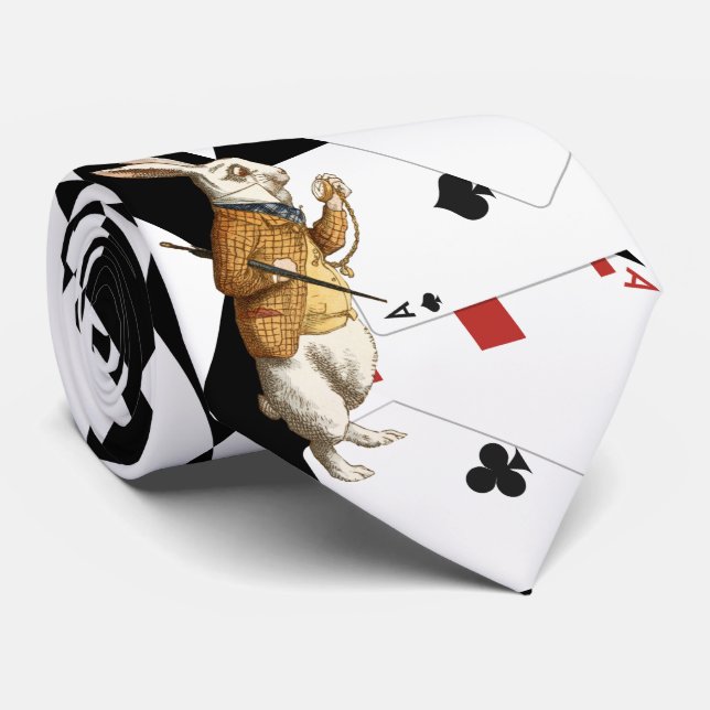 Corbata Alicia en el país de las maravillas con un patrón  (Enrollado)