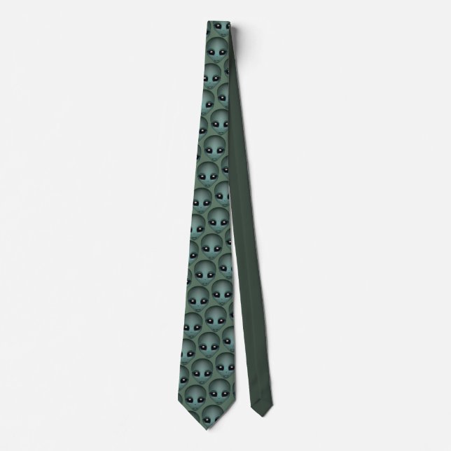 Corbata Alien Ties Regalos Gray Alien Necktie Alien Art Re (Anverso)