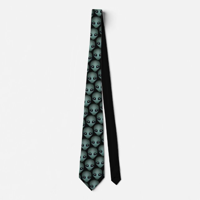 Corbata Alien Ties Regalos Gray Alien Necktie Alien Art Re (Anverso)