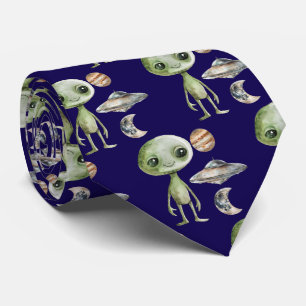 Corbata Alien y Spaceship