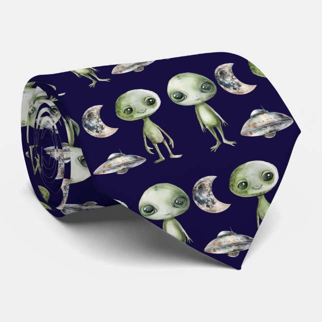 Corbata Alienígena y nave espacial (Enrollado)