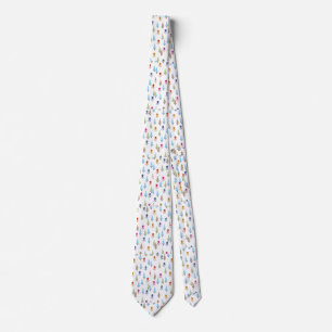 Corbata Almohada con patrón de pista de esquí de dibujos a