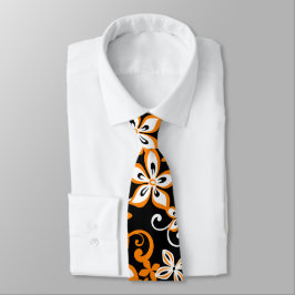 CORBATA ALOHA HAWAII (NEGRO/NARANJA)