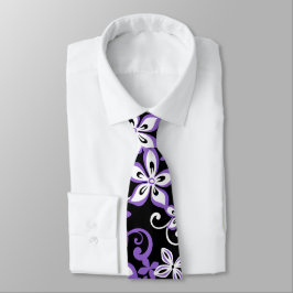 CORBATA ALOHA HAWAII (NEGRO/PURPLE)