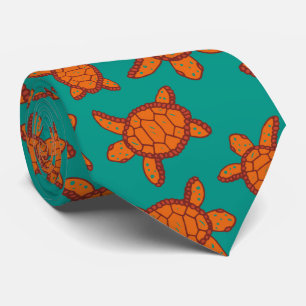 Corbata Aloha, Naranja y azul, tortuga marina de Hawaii