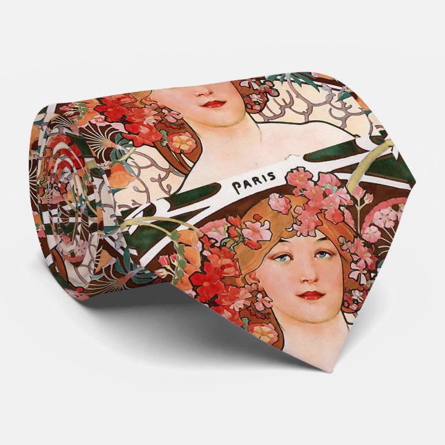 Corbata Alphons Mucha ,"Reverie" (Enrollado)