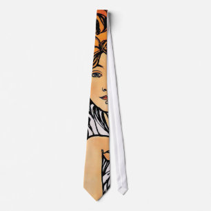 Corbata Alphonse Mucha - Cycles Perfecta Arte Retro Nouvea