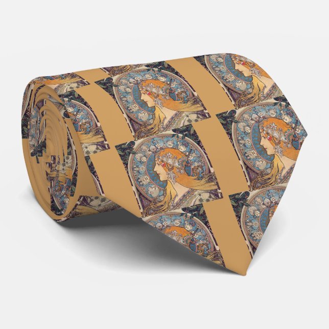 Corbata Alphonse Mucha , “Zodiac” (Enrollado)