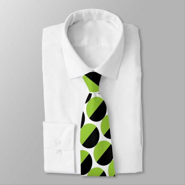 Corbata Alternating Crescents 05a - Martian Green (Atado)