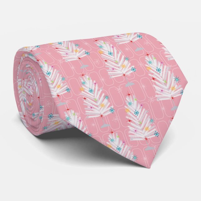 Corbata Aluminio Árboles navideños Navidades rosados (Enrollado)