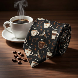 Corbata Amante del Café Negro