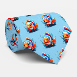 Corbata Amantes de peces divertidos azulejos