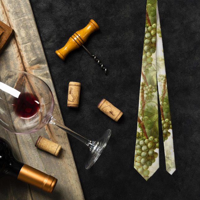 Corbata Amantes del Vino Elegante Diseño del Patrón de Uva (Subido por el creador)