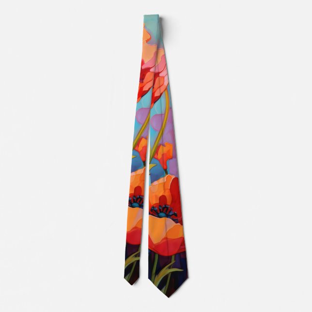 Corbata Amapolas rojas (Reverso)
